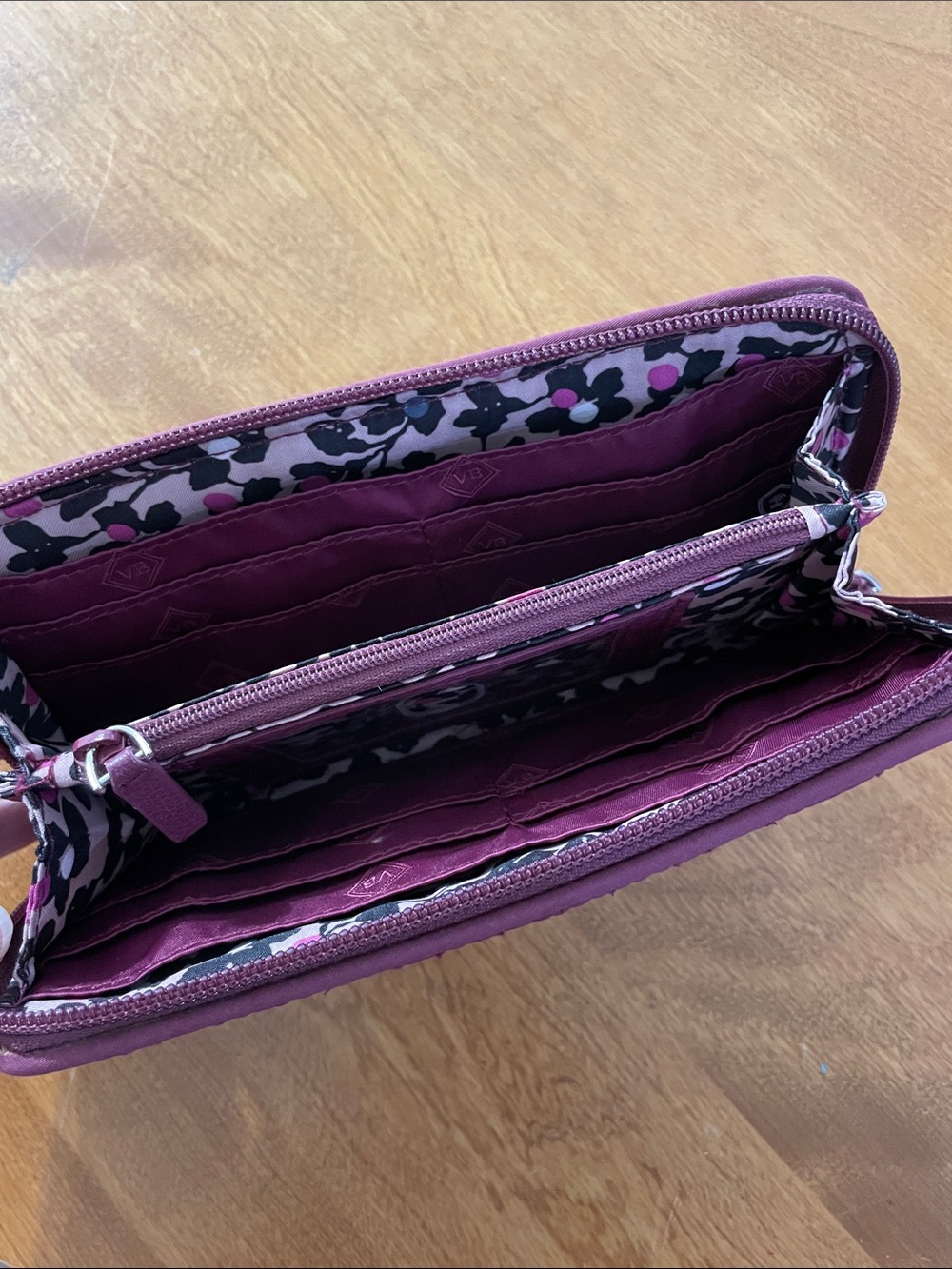 Vera Bradley Quilted RFID Zip Wallet in Maroon - Picture 11 of 11